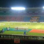 Suasana stadion Gelora Bung Karno sesaat sebelum kick off laga Calcio Legend Vs Primavera Baretti. foto: bola.net