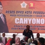 Anggota Fraksi Gerindra DPRD Kota Probolinggo, Cahyono, saat reses.