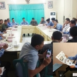 Rakor rencana pembentukan Tim Satgas Pencegahan Corona di Kabupaten Nganjuk. Inset: Drs. Gatut Sugiarto, M.Si.