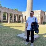 Inilah bagian dalam masjid Al Ashab atau masjid Qingjing di Quangzhou Tiongkok. Tampak M Mas