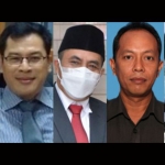 Dari kiri, Mokh Najikh, Budi Raharjo, Abu Hasan, Eddy Hadi Siswoyo, Achmad Wasil Miftachul Rahman. foto: SYUHUD/ BANGSAONLINE