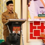 Wawali Pasuruan Adi Wibowo saat memberikan sambutan pada Pelatihan Dasar Kepemimpinan, Selasa (23/11/2021).