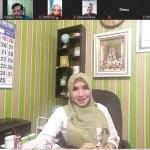 Webinar Perempuan Tani HKTI bersama Disnak Jatim dengan tema Gemar Makan Protein Hewani, Aman, Sehat, Utuh, Halal (ASUH). (foto: ist).