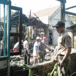 Lokasi kebakaran di Dusun Leran, Desa Palembon, Kecamatan Kanor, Kabupaten Bojonegoro.