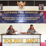 Kapolres Batu AKBP Harviadhi Agung Pratama memimpin langsung kegiatan Lat Pra Ops Bina Kusuma Semeru 2020.