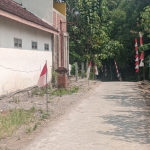 Akses jalan di Desa Krebet yang telah dipaving. Foto: Hendro Suhartono/BANGSAONLINE