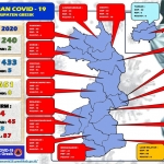 Peta sebaran Covid-19 di Gresik.