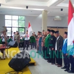 Prosesi pengukuhan Laskar Bela Negara (LBN) Kabupaten Jombang, Minggu (6/8/2017). foto: ROMZA/ BANGSAONLINE