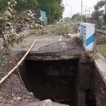 Jembatan Sedodol yang ambrol.