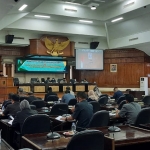 Suasana rapat paripurna di Gedung DPRD Tuban.