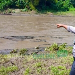 Petugas memantau sungai Brantas, lokasi korban diduga hanyut.