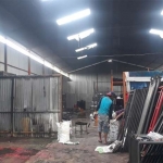 Pabrik scaffolding yang sempat terbakar.