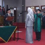 Ukrimatus Saadah saat PAW DPRD Kota Pasuruan.