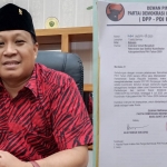 Mujid Riduan. Foto kanan, surat dari DPP PDIP yang menginstruksikan DPC agar ikut seleksi rekrutmen Korkot/Korkab PKH.