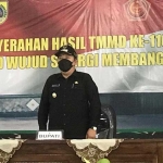 Bupati Jember Hendy Siswanto saat menghadiri penutupan program TMMD ke 110 di Makodim Jember, Rabu (31/03/2021).
