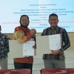 TUNJUKKAN MoU: BPVP Sidoarjo melakukan penandatanganan MoU saat rakor penyiapan pelatihan vokasi tahun 2023, Kamis (19/1/2023). Foto: Ist.