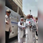 Kedatangan jemaah haji SOC 44 di Sektor 5 wilayah Raudhah.