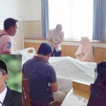 Jenazah KH Fannan Hasib saat masih di Rumah Sakit Dr. Soetomo Graha Amerta. inset: foto almarhum semasa hidup. foto: BAHRI/ BANGSAONLINE