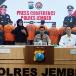 Polres Jember merilis hasil penangkapan jaringan narkoba di Jawa Timur.
