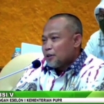 Syafiuddin Asmoro, Anggota Komisi V DPR RI saat RDP dengan Kementerian PUPR di ruang sidang Komisi V di Gedung Senayan, Selasa (31/8/2021).