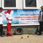 Pelatihan teknis olah raga petanque di kampus STKIP Modern Ngawi.