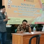 Ketua Bawaslu Kabupaten Gresik, Moch Imron Rosyadi S.Th.i saat sosialisasi pembentukan Desa Pengawas Partisipatif. foto: ist.