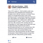Postingan netizan yang dinilai sudutkan wartawan dan LSM. foto: ROMZA/ BANGSAONLINE