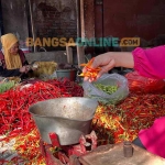 Cabai menjadi salah satu komoditas yang mengalami penurunan signifikan hari ini. Foto: Bangsaonline.