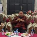 Wahid Wahyudi (kiri) saat silaturahmi ke Lamongan dan diterima Bupati Yuhronur Efendi.