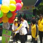 Wabup, Moh.Qosim ketika pencanangan Desa Ngimboh sebagai kampung KB. foto: syuhud/ BANGSAONLINE