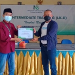 Anggota Komisi V DPR RI Syafiuddin Asmoro saat menjadi narasumber dalam acara Intermediate Training (LK-II) Himpunan Mahasiswa Indonesia (HMI) Cabang Bangkalan.