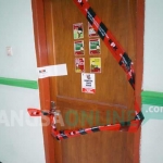 Ruang Kerja Kepala Dinas Kesehatan Jombang yang disegel. foto: RONY S/ BANGSAONLINE