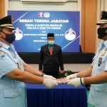 Kepala Kantor Imigrasi Kediri yang baru, Erdiansyah (kiri) dan Rakha Sukma Purnama. foto: ist.