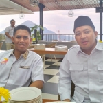 Ketua PC Tidar Kabupaten Pasuruan Khoirul Anam (kiri) bersama dengan Ketua DPC Gerindra Pasuruan H. Rusdi Sutejo.