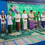 Suasana peringatan Isra Mikraj Nabi Muhammad SAW 1443 H yang digelar GP Ansor Jabaan, Sumenep.