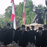 Upacara peringatan Hari Kesaktian Pancasila secara virtual yang dihadiri oleh bupati dan jajarannya serta Forkopimda Madiun.