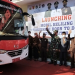 Peluncuran bus keliling vaksinasi door to door. (foto: ist)