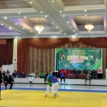 Atlet kurash dari Bangkalan saat berlaga di Porprov Jatim 2023.