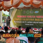 Senior Vice President PT. IAPMO Group Indonesia, Shirley Dewi saat memberi sambuta. Foto: Suwandi/BANGSAONLINE
