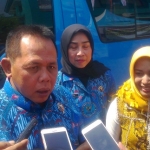 Kepala BNN Provinsi Jawa Timur ketika memberi keterangan pada wartawan.