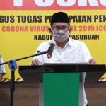 Anang saat memberikan keterangan di Posko Gugus Tugas Percepatan Penanganan Covid-19 Kabupaten Pasuruan.