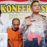 Pelaku diamankan di Mapolres Blitar Kota.