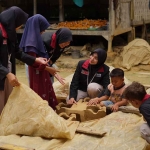 Mahasiswa Unmuh Malang saat mengikuti PMM di permukiman unik yang memiliki nama Tanean Lanjhang, Dusun Buddagan I, Desa Larangan Luar, Kecamatan Larangan, Pamekasan.