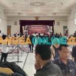 Suasana Gedung Bagawanta Bhari, sebelum dilaksanakan rekapitulasi suara tingkat kabupaten. Foto: MUJI HARJITA/ BANGSAONLINE