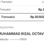 Tangkapan layar bukti transfer palsu yang digunakan sebagai modus penipuan