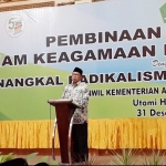 Menteri Agama Lukman Hakim Saefuddin saat memberikan sambutan.