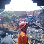 Kondisi tiga bangunan yang rata dengan tanah usai dilalap api.