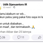 Akun Facebook Resmi, Udik Djanuantoro IR