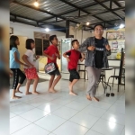 Suasana latihan drama di Tuban 