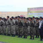Ribuan pasukan gabungan disiagakan untuk mengamankan pelaksanaan istighotsah kubro di GOR Sidoarjo, Minggu (9/4) besok. 